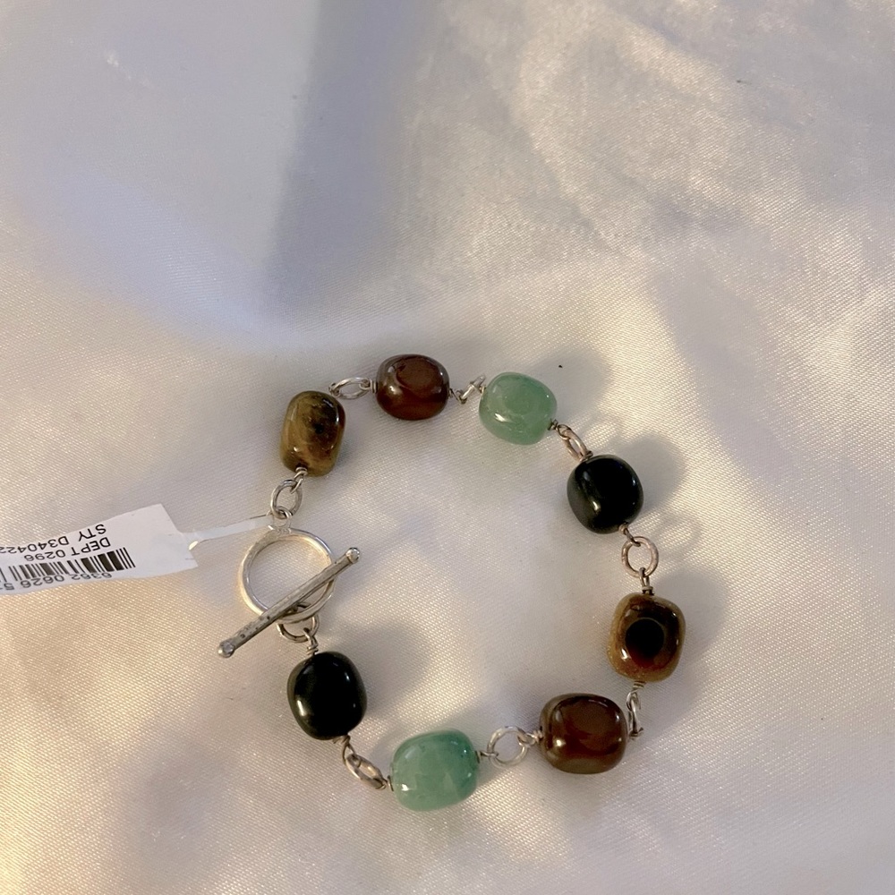 Multi Stones Silver Bracelet  New with tags.